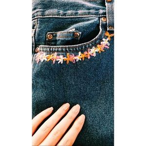 Hand Embroidered Jeans